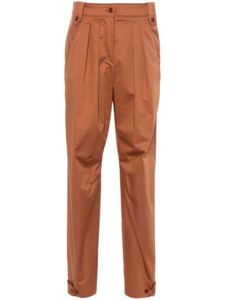 Plisované rovné nohavice Alberta Ferretti hnedá