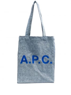 Trykt shoppingbag A.p.c. blå