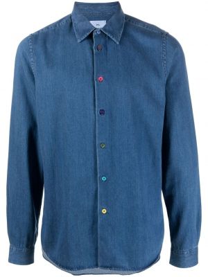 Džinsiniai marškiniai Ps Paul Smith mėlyna
