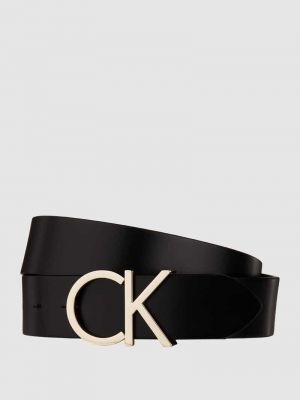Pasek skórzany Calvin Klein czarny