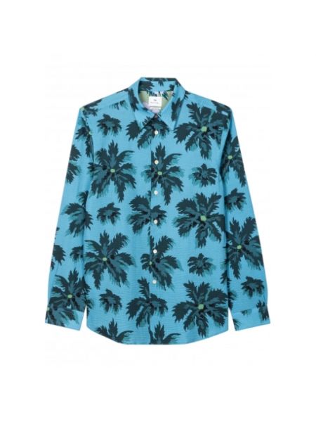 Koszula w kwiatki Paul Smith niebieska