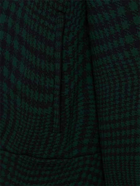 Pamučna jakna s printom s houndstooth uzorkom Burberry zelena