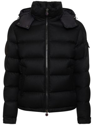 Dunjacka i ull Moncler svart