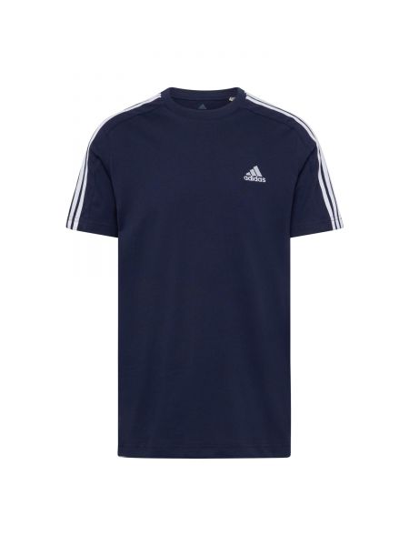 Tricou cu dungi din jerseu Adidas Performance albastru