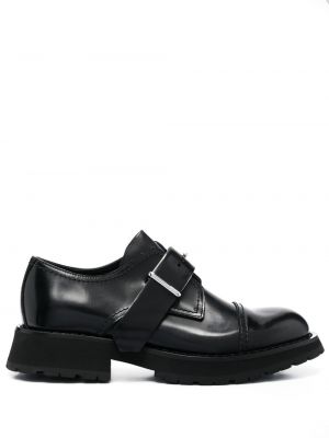 Кожени обувки монк с катарама Alexander Mcqueen черно
