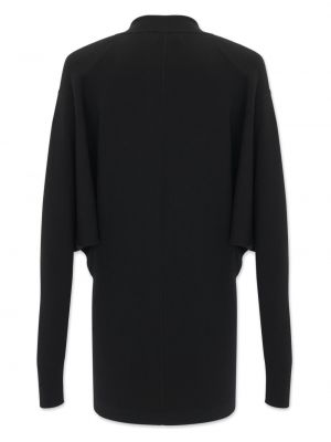 Woll abendkleid mit v-ausschnitt Saint Laurent schwarz