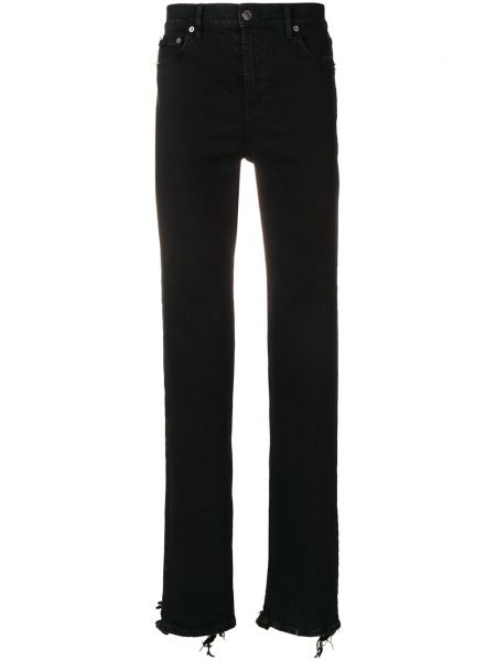 Obnosené priliehavé bootcut džínsy Balenciaga čierna