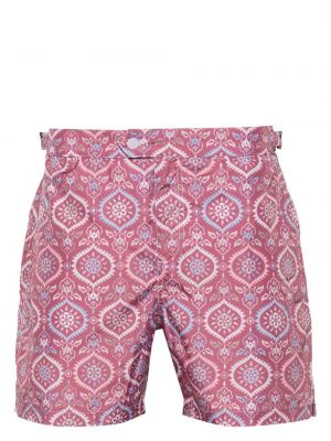 Shorts à imprimé à motifs abstraits Fedeli rose
