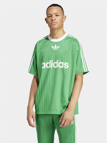 Laza szabású póló Adidas zöld