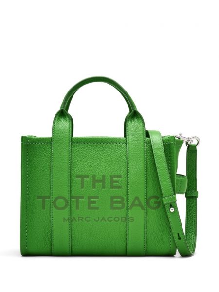 Dabīgās ādas shopper soma Marc Jacobs zaļš