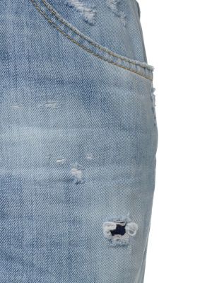 Jeans a zampa di cotone Dsquared2 blu