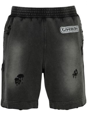 Pantaloni scurți din bumbac Givenchy negru