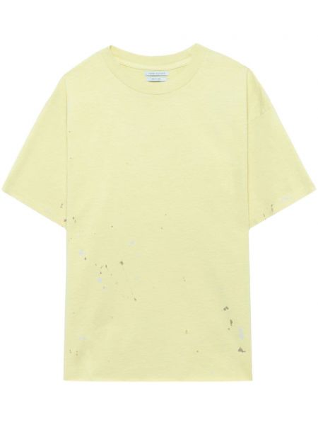 Βαμβακερή μπλούζα με φθαρμένο εφέ John Elliott κίτρινο