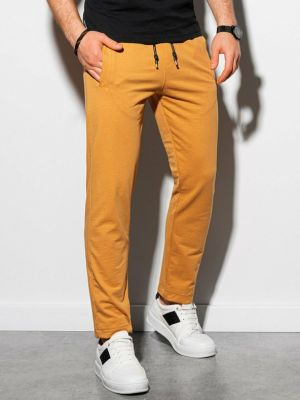 Pantaloni sport Ombre Clothing galben
