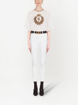 Camiseta con apliques Dolce & Gabbana blanco