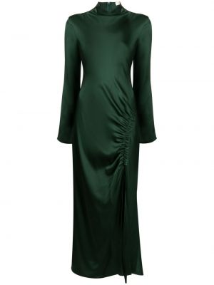 Saténové koktejlkové šaty Lapointe zelená