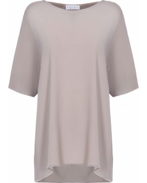Шелковая блузка Le Tricot Perugia, коричневая