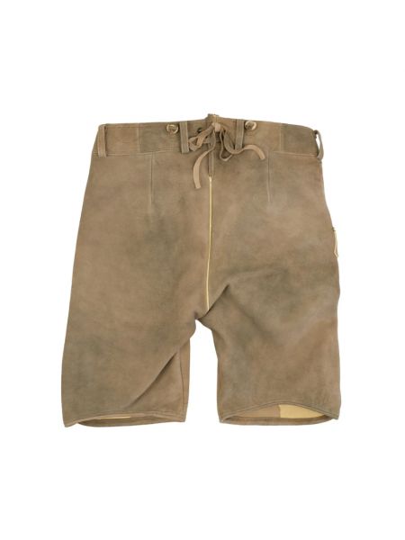 Pantalones cortos de cuero Meindl beige