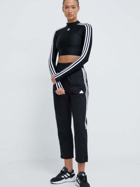 Spodnie sportowe bawełniane Adidas czarne
