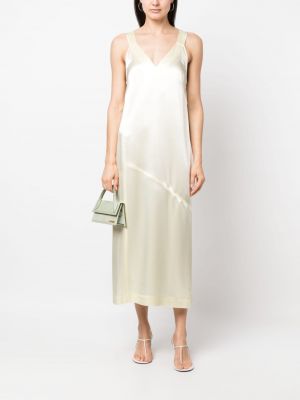 Satynowa sukienka midi Calvin Klein biała