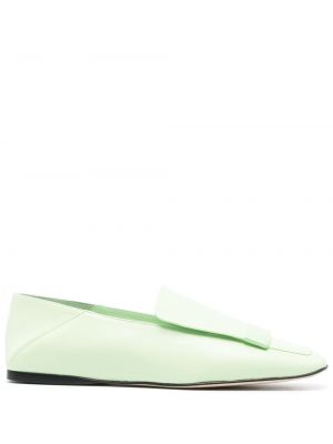 Pantofi loafer din piele slip-on Sergio Rossi verde