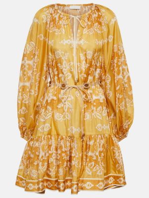 Mini robe en soie Zimmermann doré