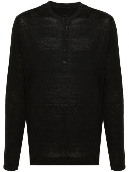 Džersinė lininė marškiniai 120% Lino juoda