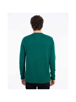 Sweter bawełniany Tommy Hilfiger zielony