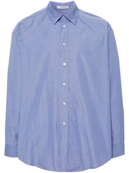 Βαμβακερό πουκάμισο The Row μπλε