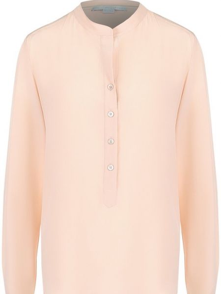 Шелковая блузка Stella Mccartney розовая