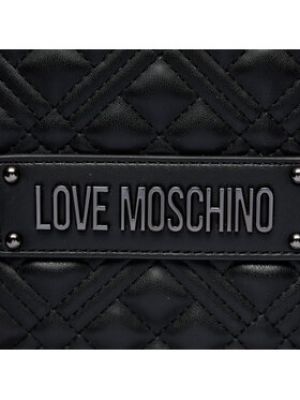 Prošívaná shopper kabelka Love Moschino černá