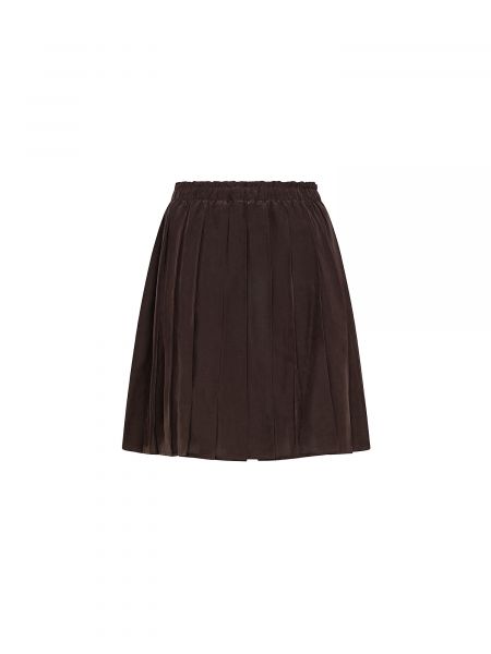 Плиссированная юбка мини из вискозы Attic And Barn коричневая