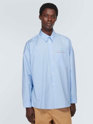 Camisa de algodón Marni azul