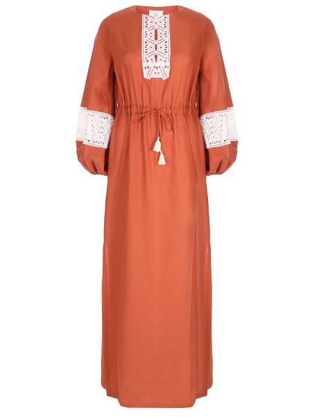 Льняное платье Holy Caftan оранжевое