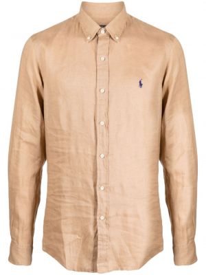 Leinen t-shirt Polo Ralph Lauren beige