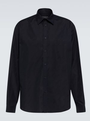 Pamučna dugačka košulja Balenciaga crna