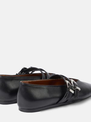 Bőr balerina cipők Le Monde Beryl fekete