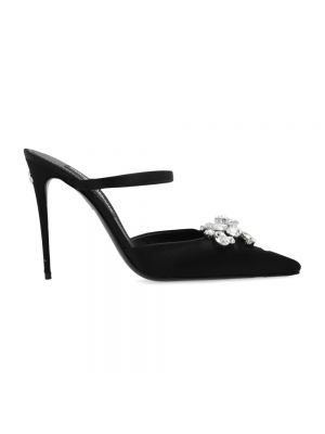 Chaussures de ville en satin Dolce & Gabbana noir