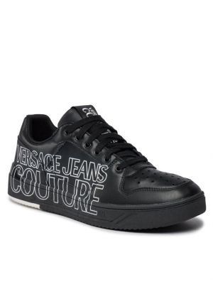 Ilgaauliai batai Versace Jeans Couture juoda