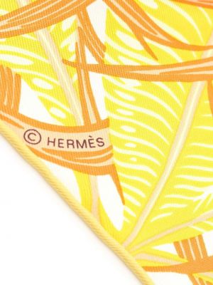 Jedwabna szal Hermes żółta