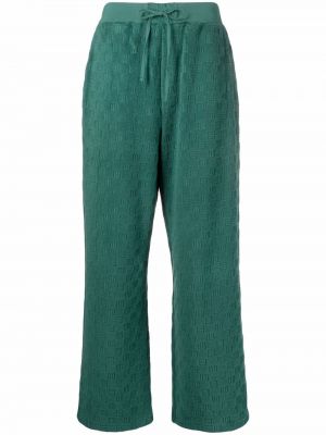 Pantaloni tricotate din jacard Ambush verde