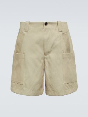 Pantalones cortos cargo de algodón Bottega Veneta beige