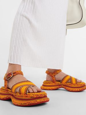 Pletené sandále na platforme Chloã©