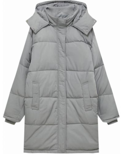 Zimný kabát Pull&bear sivá