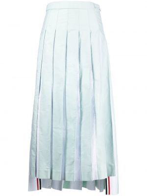 Plisované bavlněné midi sukně Thom Browne zelené