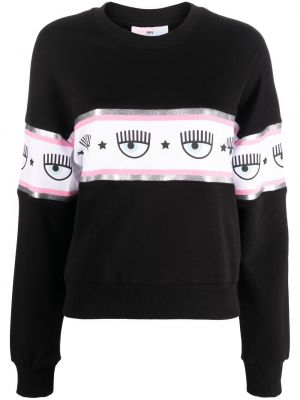 Trykt bomull sweatshirt Chiara Ferragni svart