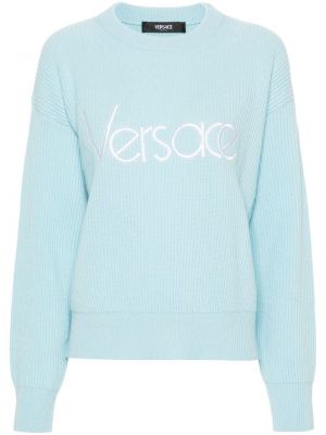 Woll pullover mit stickerei Versace