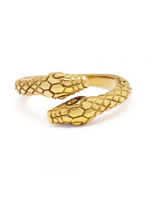 Vergoldeter ring mit schlangenmuster Nialaya
