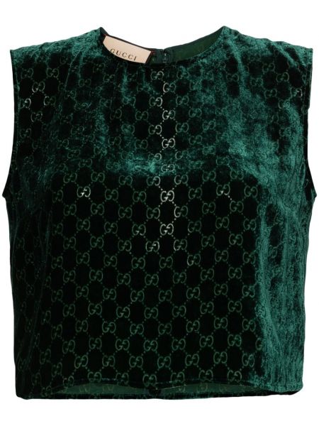 Velour tanktop Gucci grøn