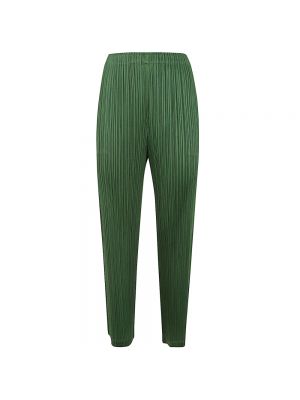 Spodnie slim fit Issey Miyake zielone